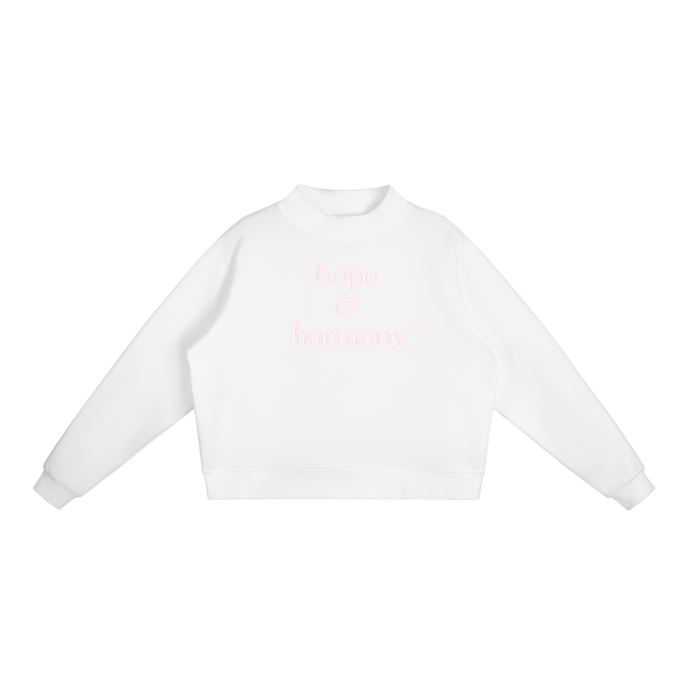 Hope & Harmony Mock-Neck Crew Sweatshirt