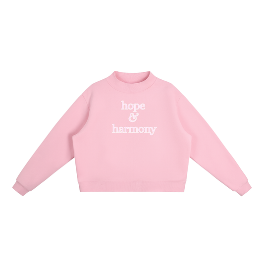 Hope & Harmony Mock-Neck Crew Sweatshirt