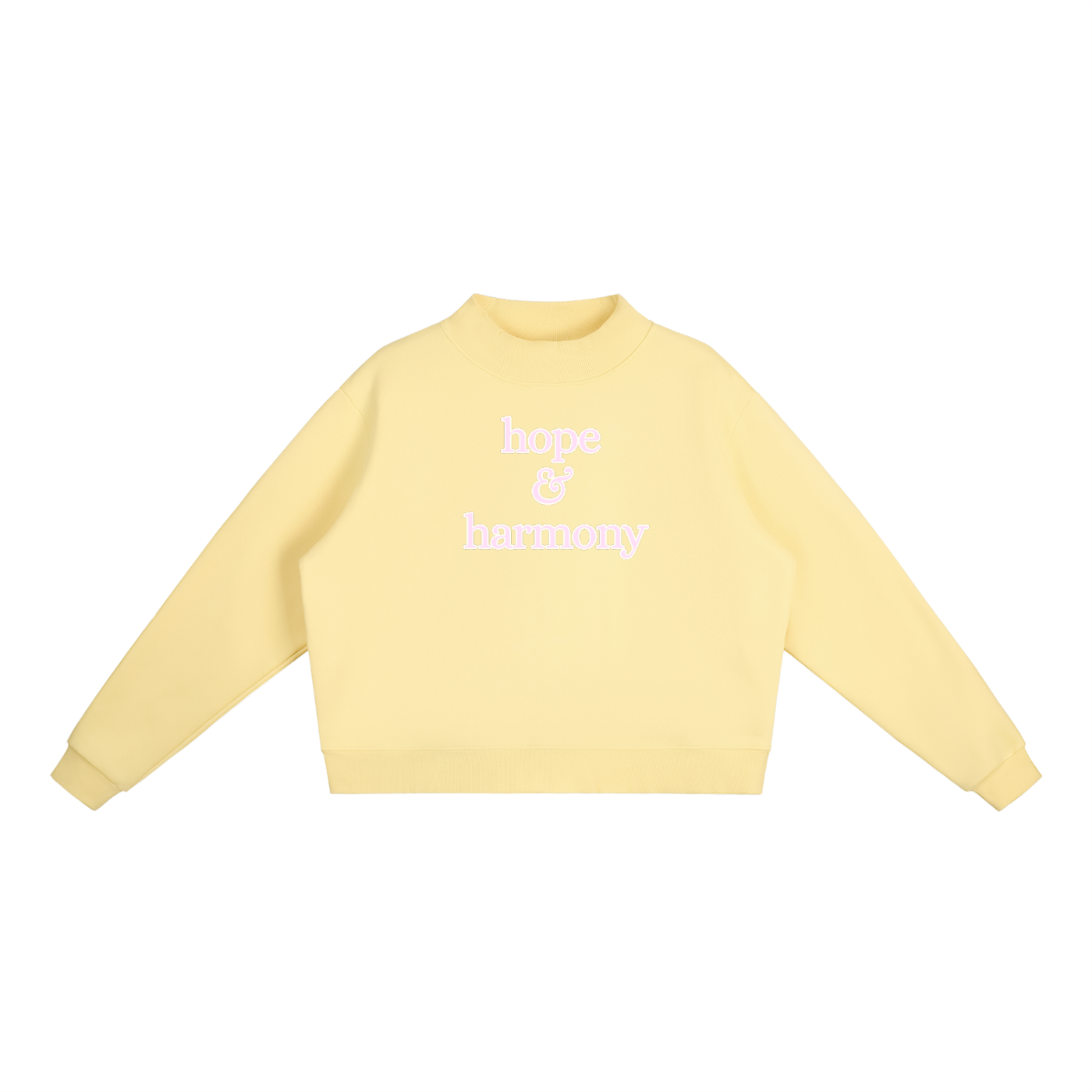 Hope & Harmony Mock-Neck Crew Sweatshirt