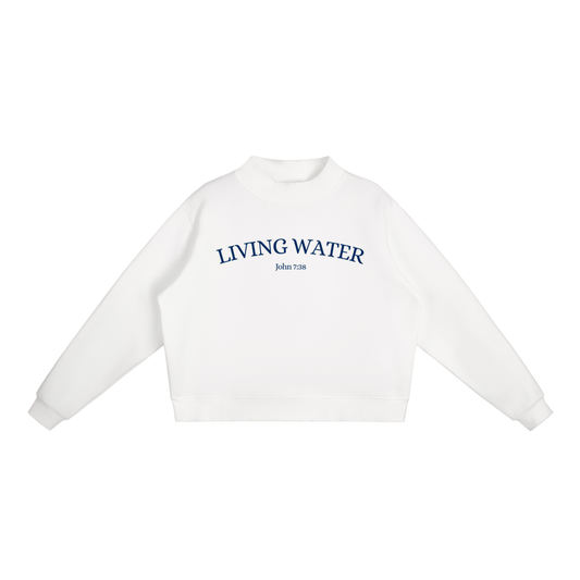 Living Water Mock-Neck Crew Sweatshirt
