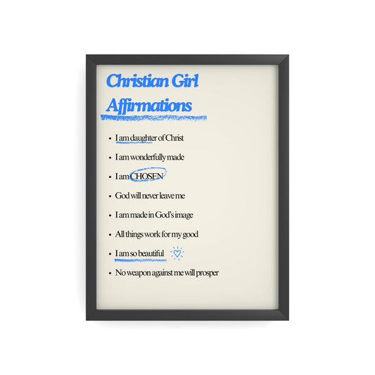 Christian Girl Affirmations Poster