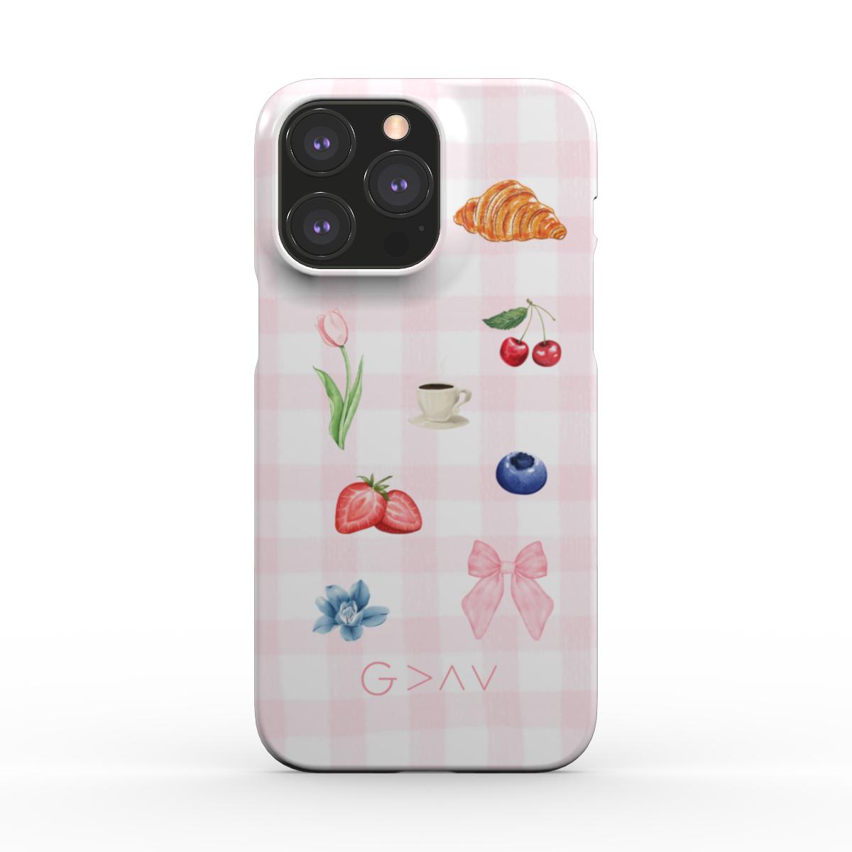 Thin Pink Gingham Phone Case