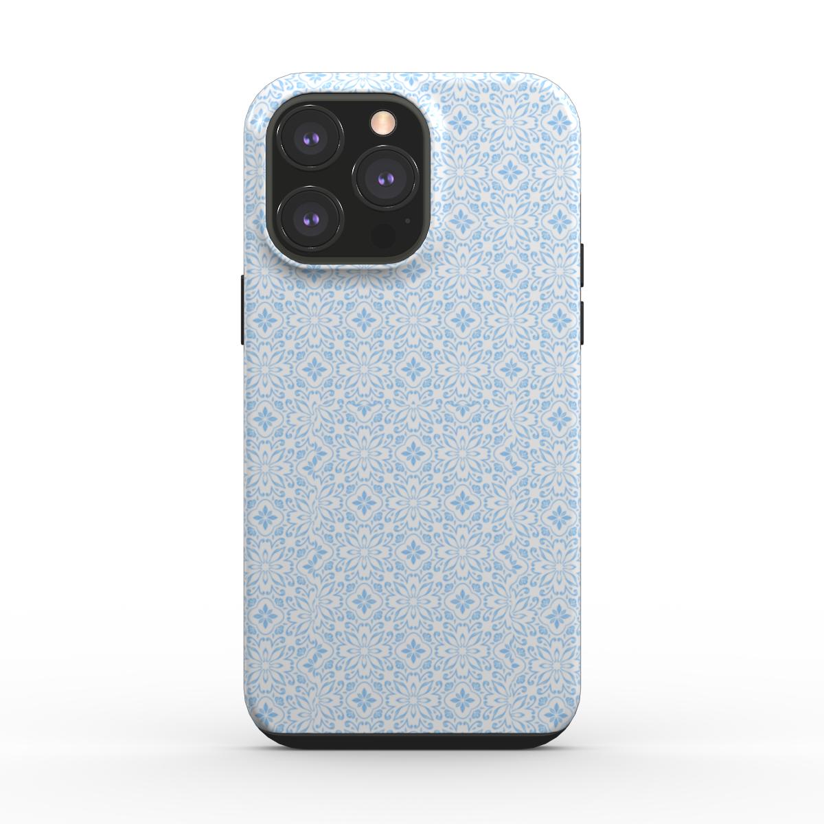 Tough Light Blue Tile Phone Case