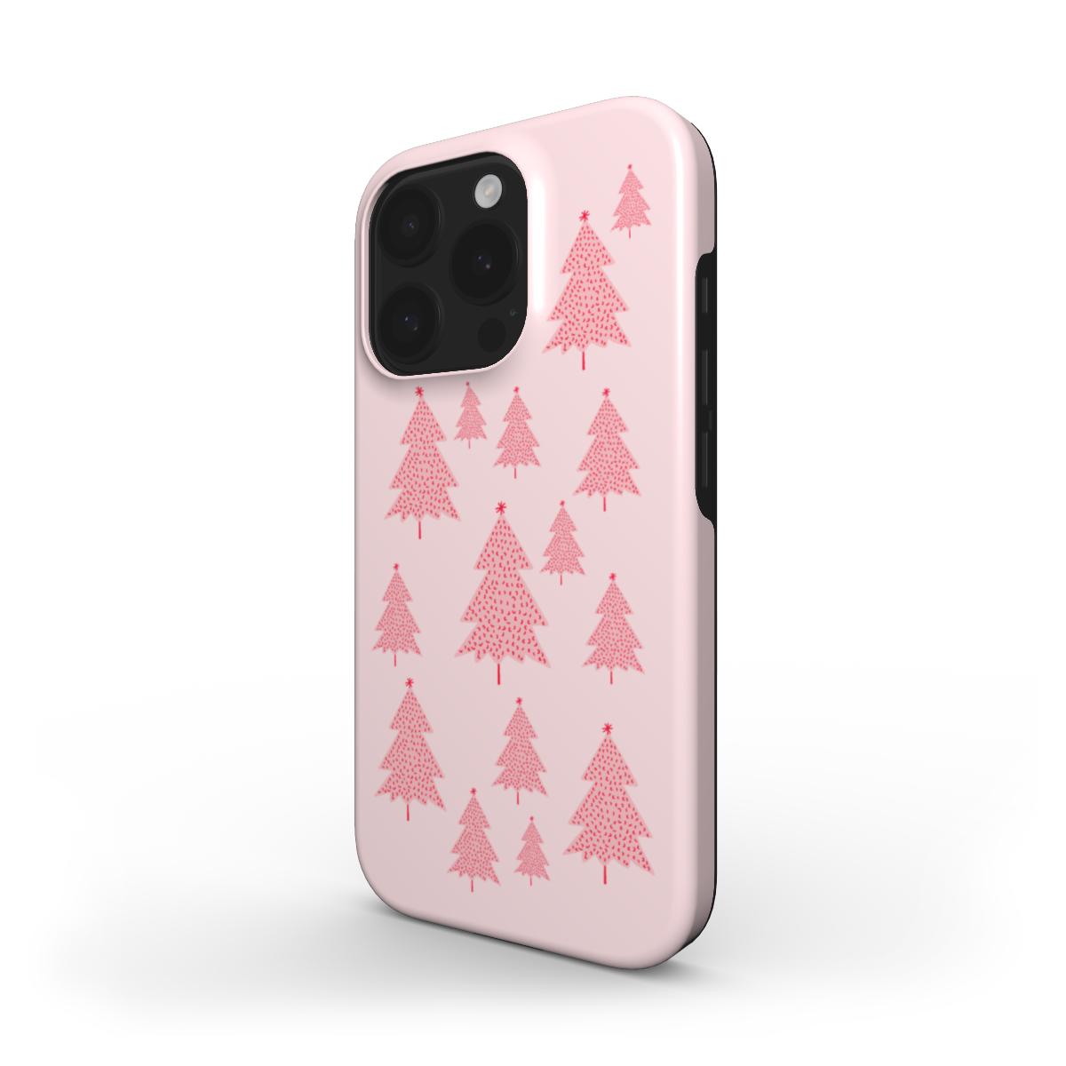 MagSafe Pink Christmas Tree Phone Case