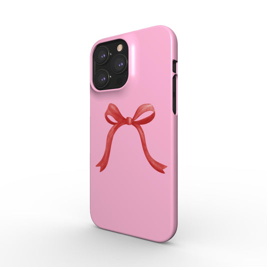 Thin Red Bow Phone Case