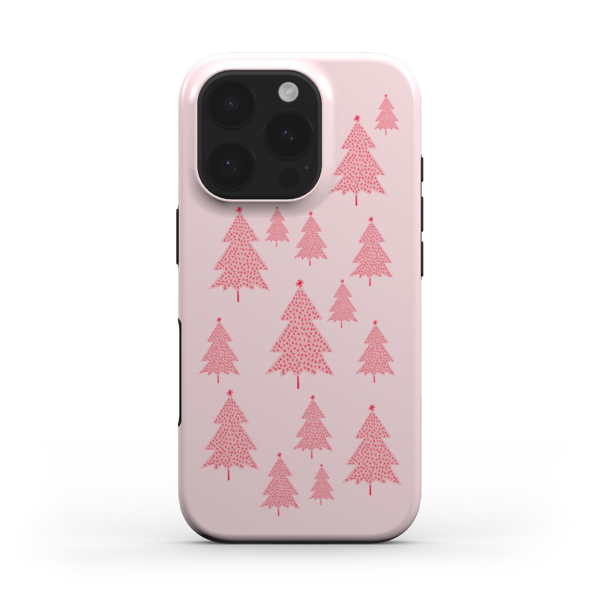 MagSafe Pink Christmas Tree Phone Case