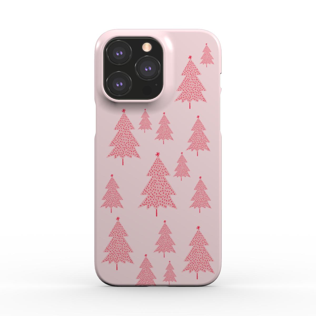 Thin Pink Christmas Tree Phone Case